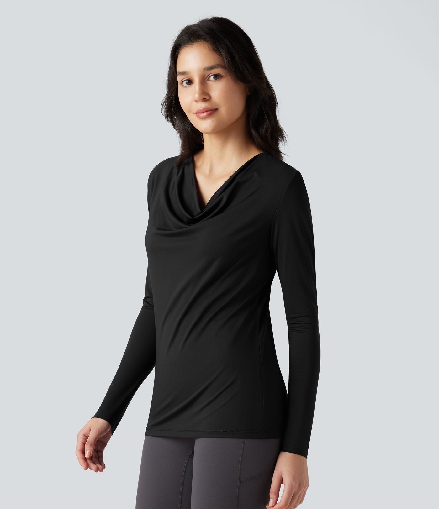 Top de sport running col bénitier manches longues