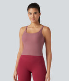 Débardeur de danse dos nu col U avec soutien-gorge intégré