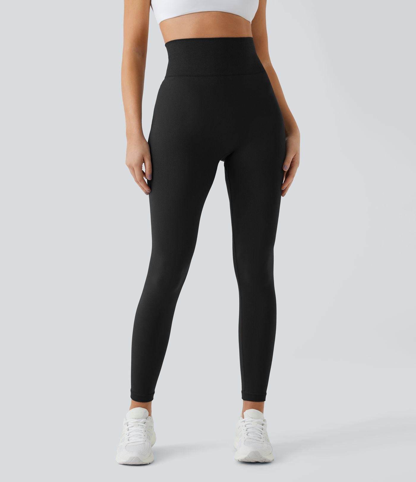 Legging taille haute froncé uni sans couture OneForm Seamless Flow