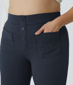 Pantalon coupe droite grande taille taille haute DayStretch avec poches