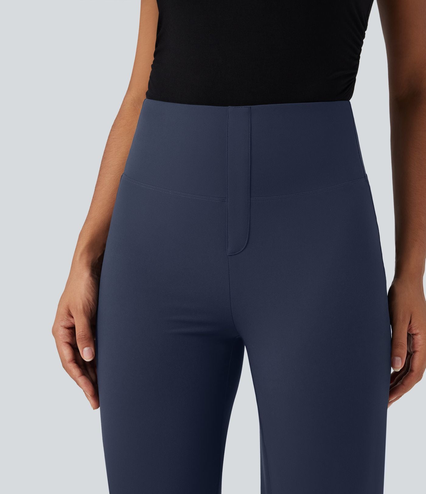 Pantalon de travail droit gainant taille haute avec poches Halara UltraSculpt™