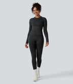 Haut de sport yoga col rond manches raglan longues sans couture OneForm Seamless Flow