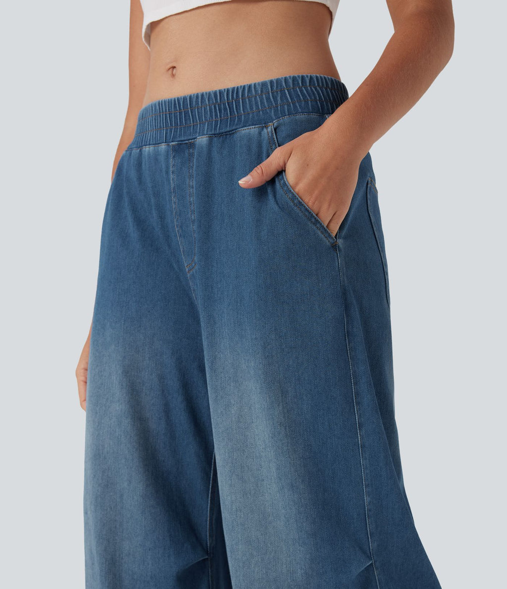 Jean décontracté Halara Flex™ taille mi-haute coupe ample avec poches