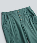 Pantalon de randonnée bootcut déperlant résistant à l'abrasion taille basse avec poches