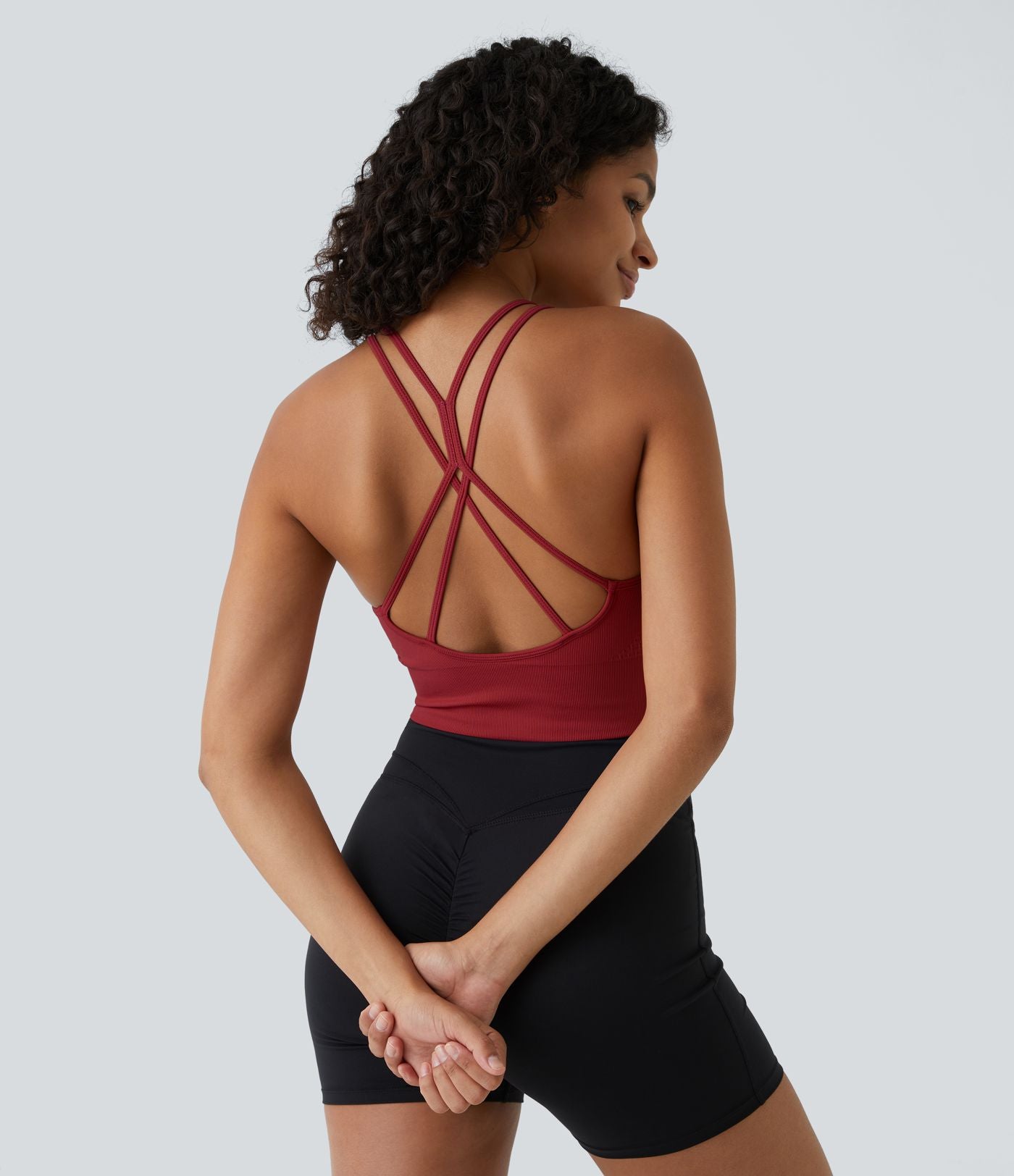 Brassière de sport maintien léger bretelles froncées doubles bonnets A-D OneForm Seamless Flow