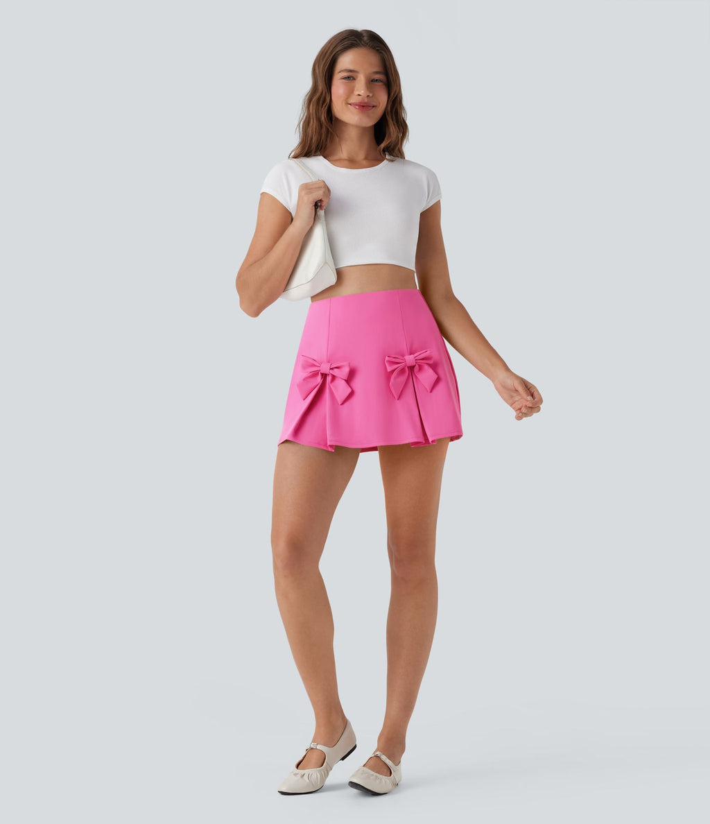 Jupe décontractée Softlyzero™ QuickDry taille haute gainante avec nœud amovible et short intégré