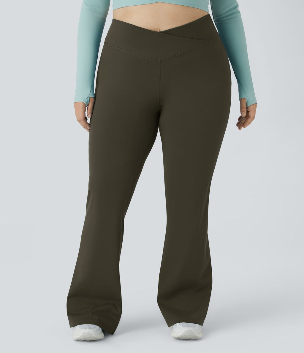 Legging évasé pleine longueur grande taille croisé taille haute DayStretch