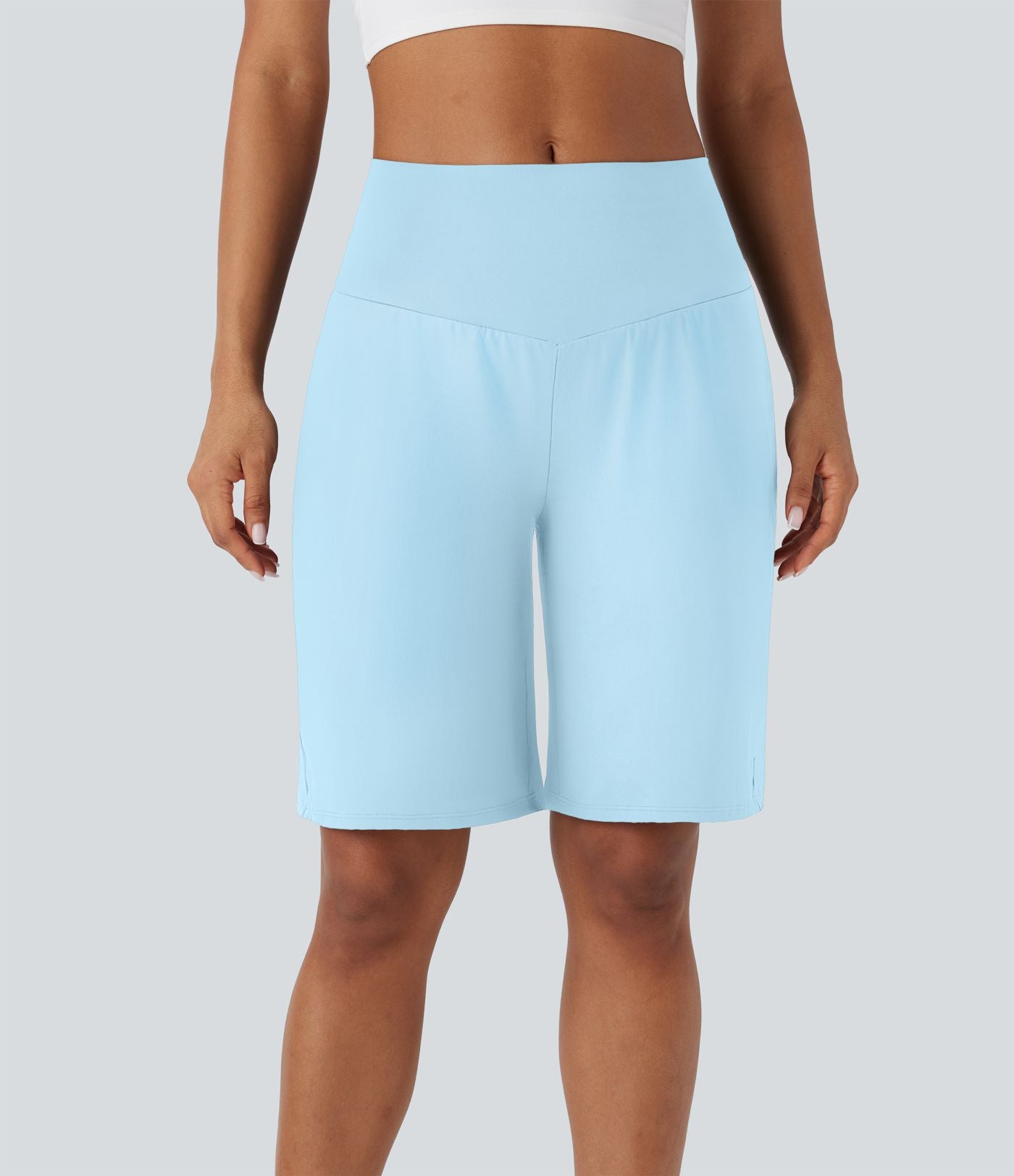Bermuda SoftlyZero™ Airy de yoga taille haute avec poches multiples et effet frais InstantCool