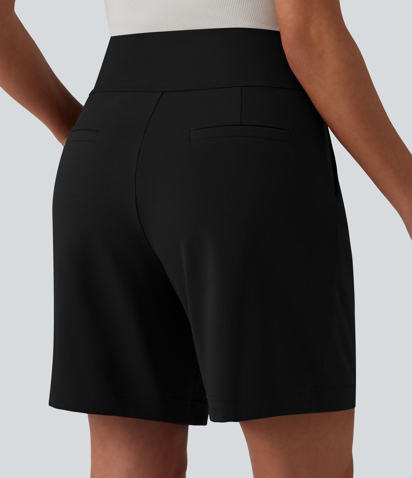 Short tailleur ample DayStretch taille haute 17,5 cm avec poches