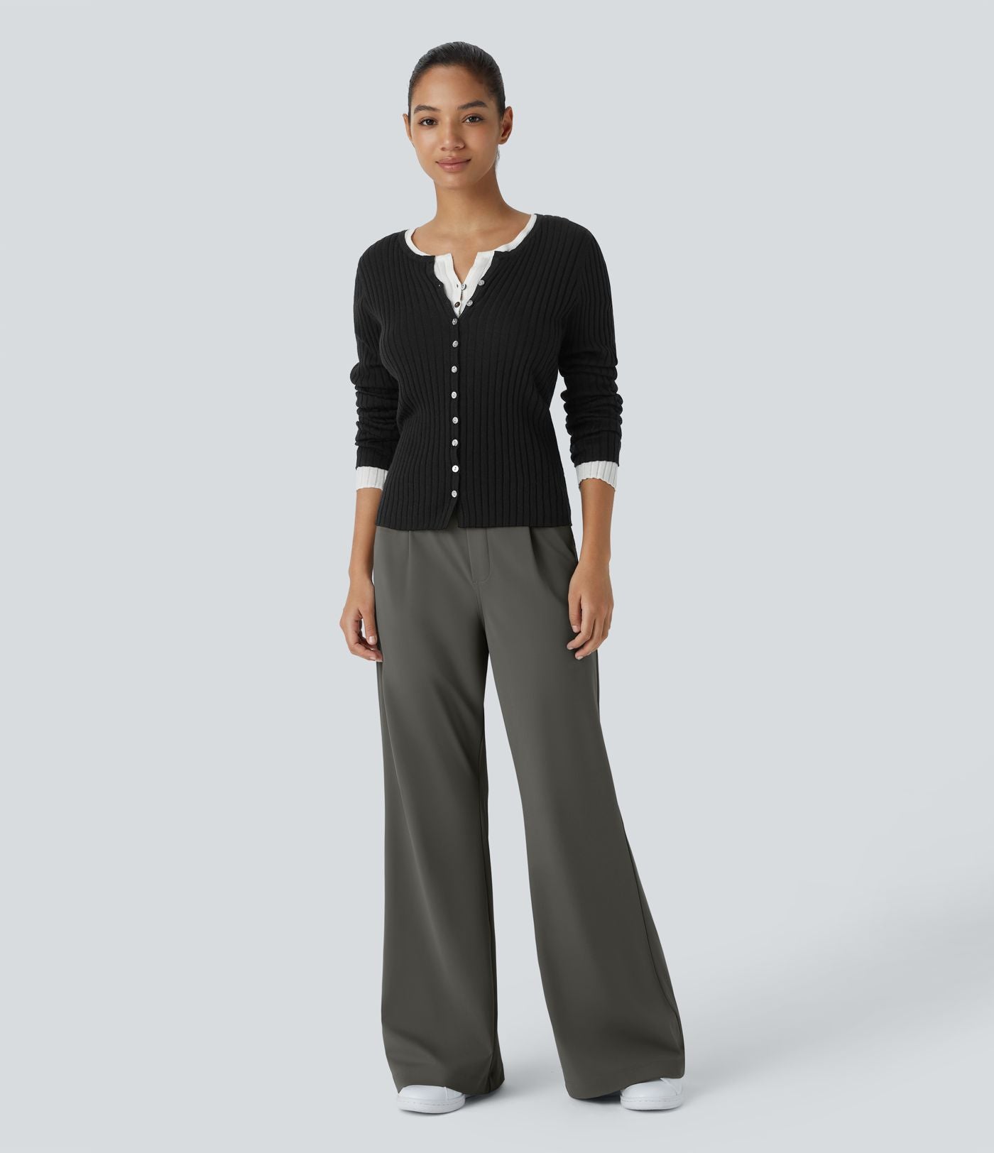 Pantalon tailleur évasé taille haute Halara Flex™ DayStretch avec poches