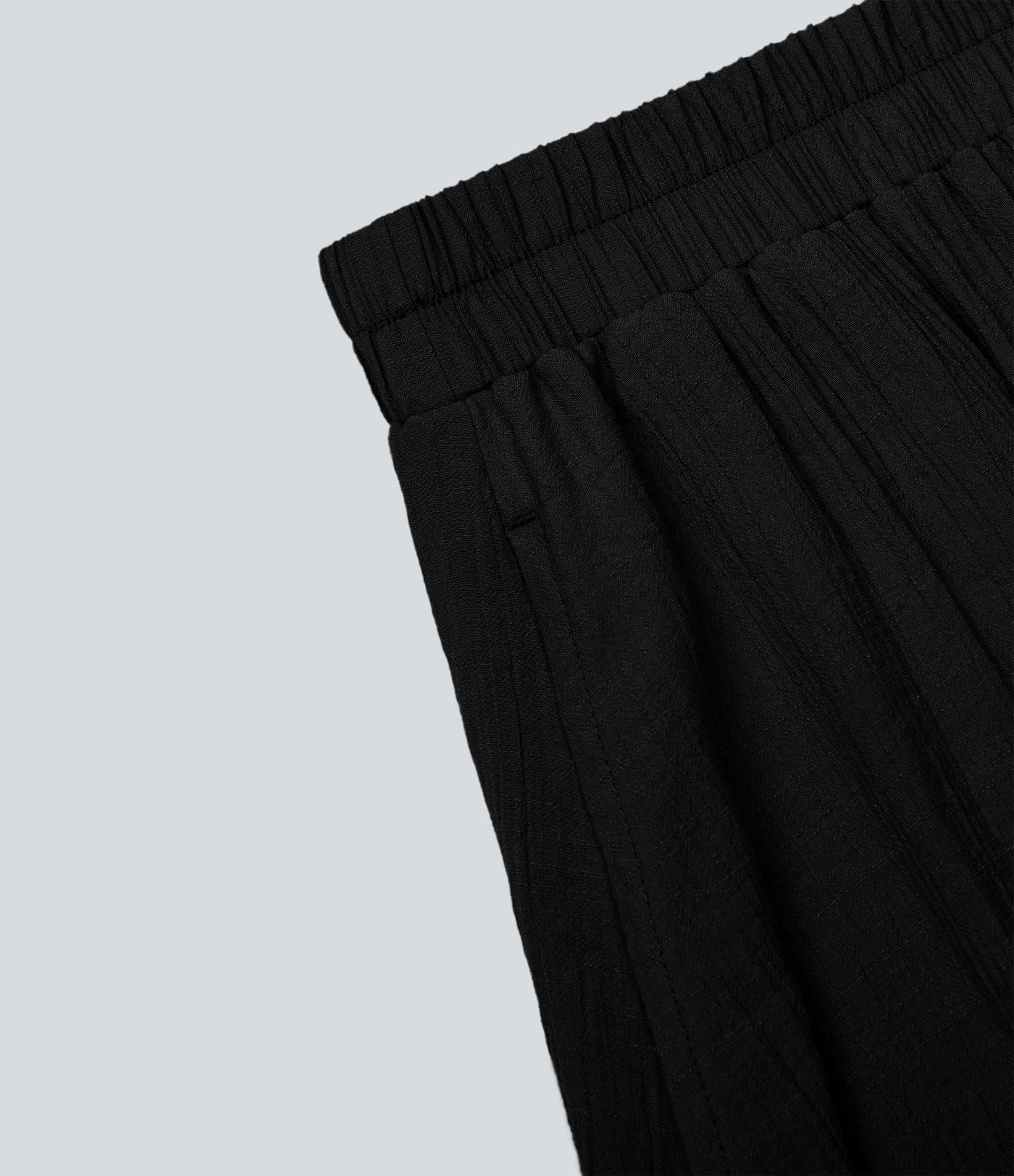 Jupe Midi Fluide Taille Haute Cordon de Serrage Boutonnés Poches Latérales