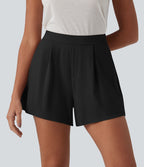Short tailleur taille haute avec poches