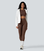 Legging running polaire thermique gainant croisé dos taille haute Halara UltraSculpt™ Heat avec poches