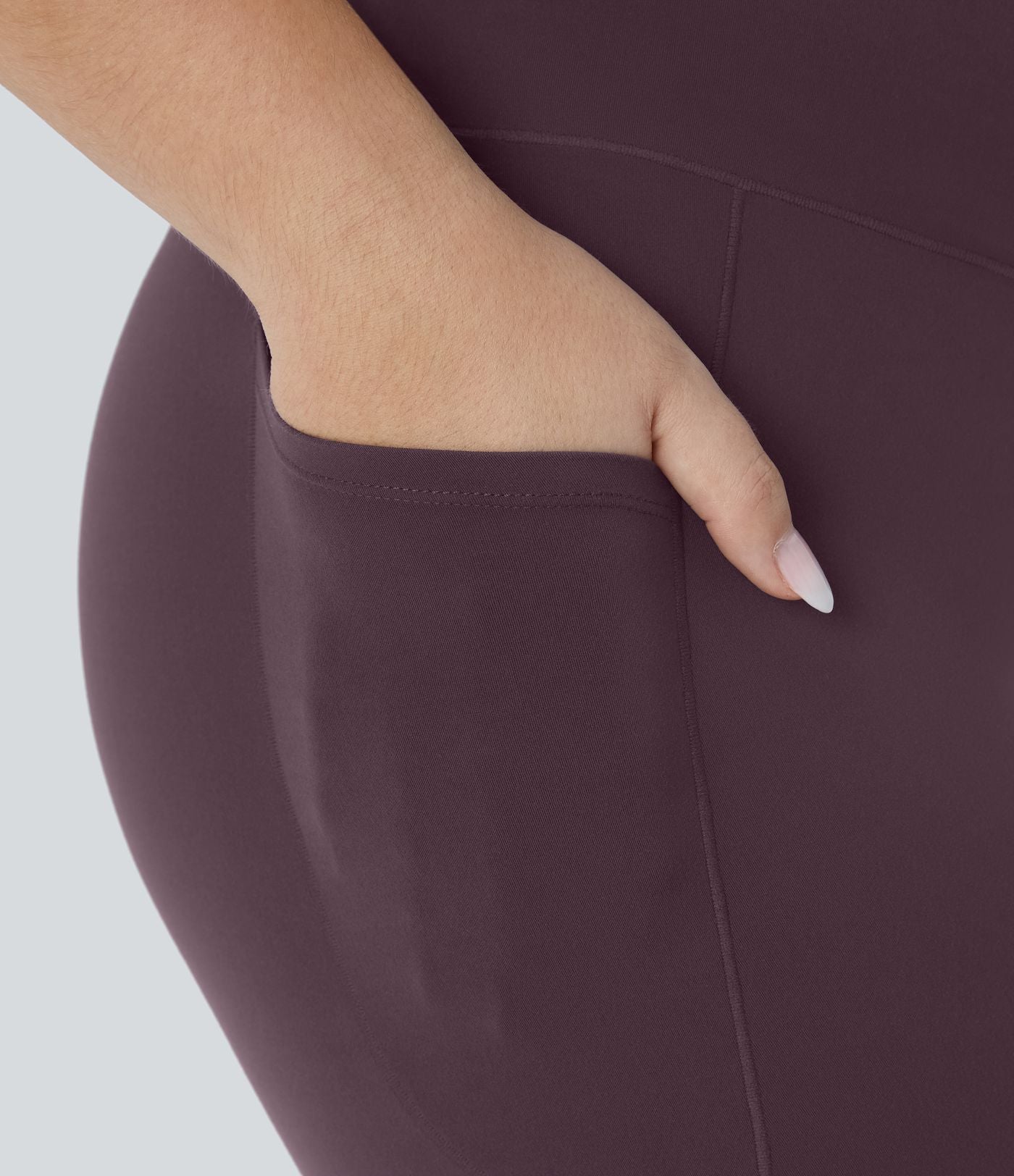Softlyzero™ Legging Capri de Yoga Grande Taille Taille Haute avec Poche et Découpe Croisée