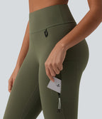 Legging 7/8 Halara UltraSculpt™ randonnée taille haute avec boucle en D et poche zippée