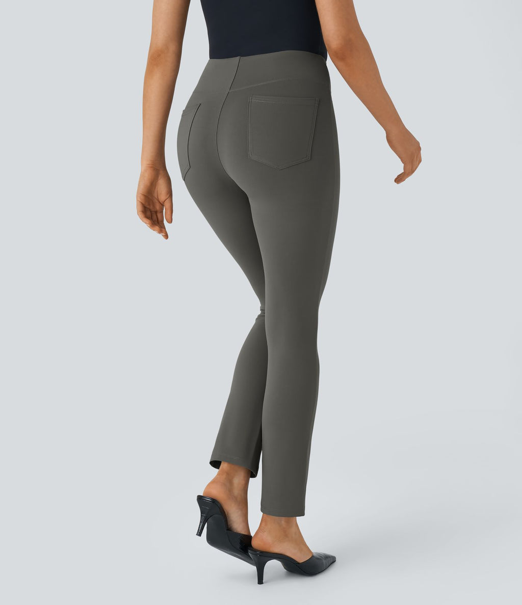 Pantalon tailleur fuselé taille haute Halara Flex™ avec poches