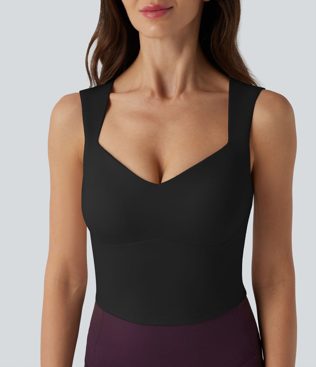 Débardeur de yoga court col Queen Anne SoftlyZero™ Plush