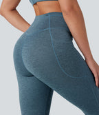 Legging yoga Halara UltraSculpt™ chiné croisé séchage rapide taille haute avec poches
