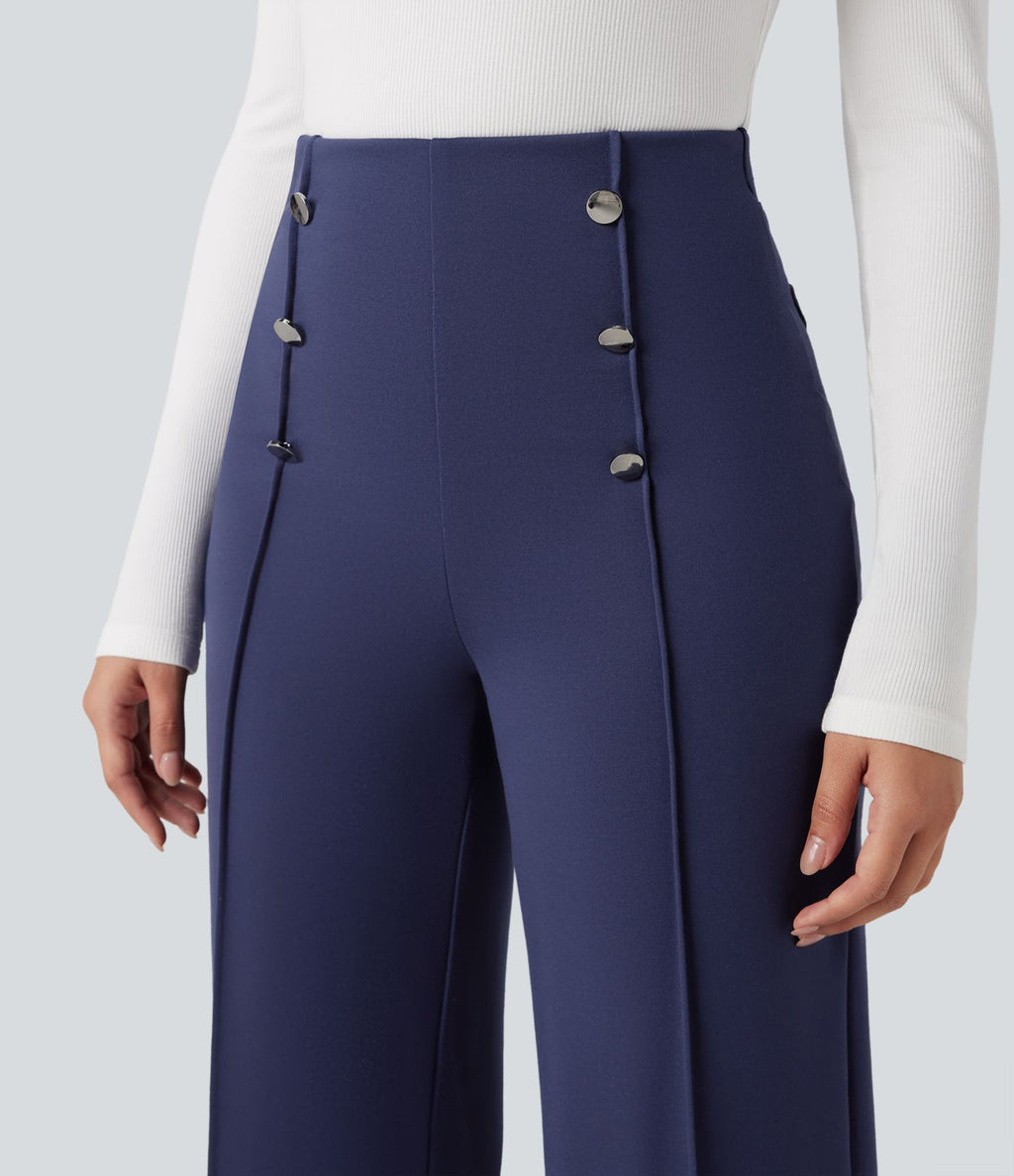 Pantalon tailleur large gainant taille haute Halara Flex™