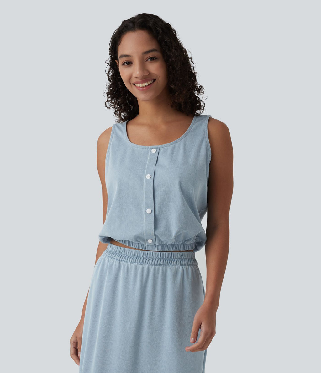 Halara Flex™ Débardeur casual en jean col U