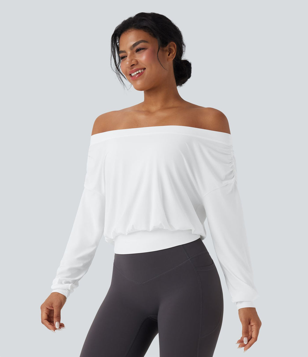 Haut de sport yoga oversize épaules dénudées effet frais InstantCool séchage rapide