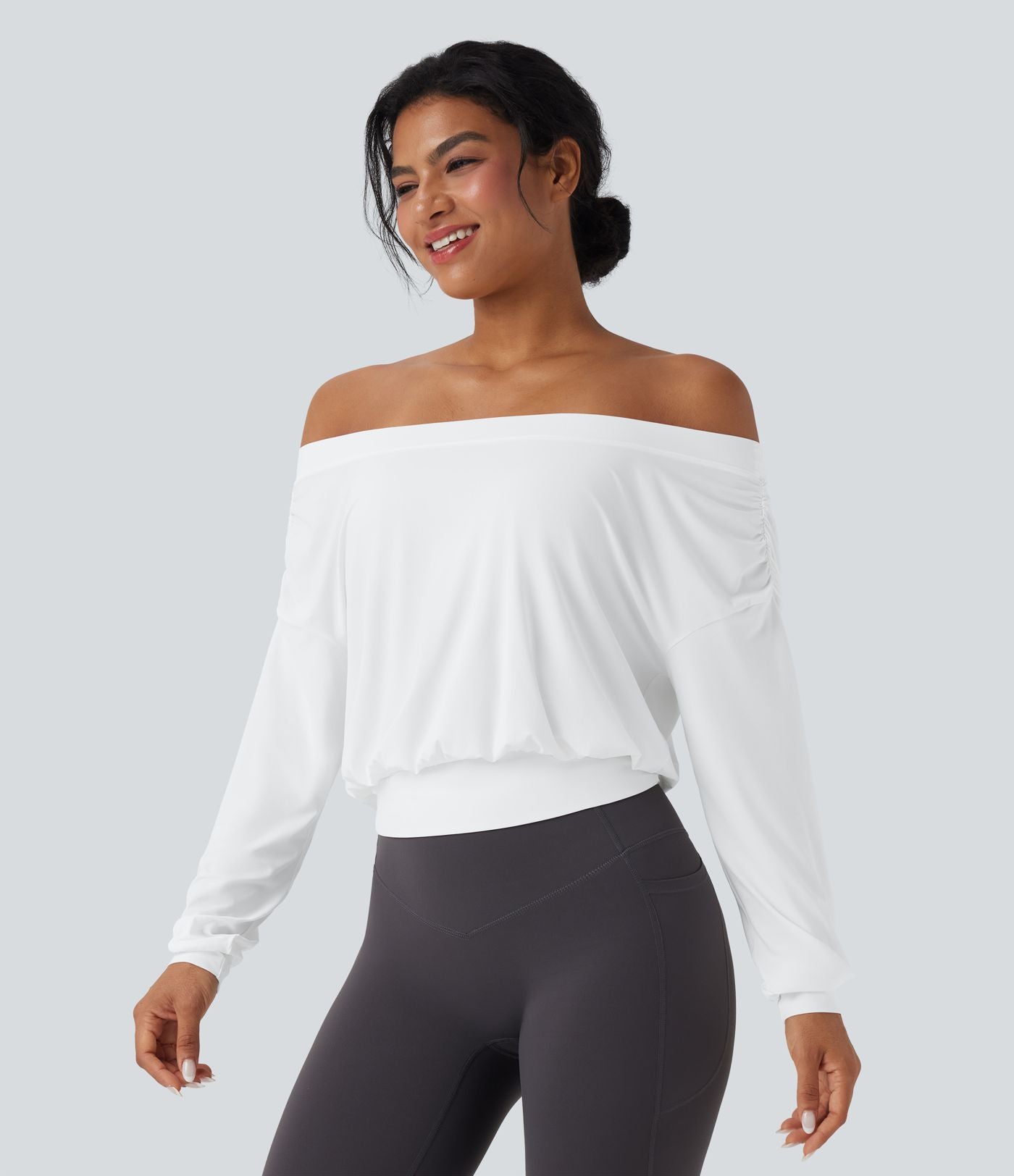 Haut de sport yoga oversize épaules dénudées effet frais InstantCool séchage rapide
