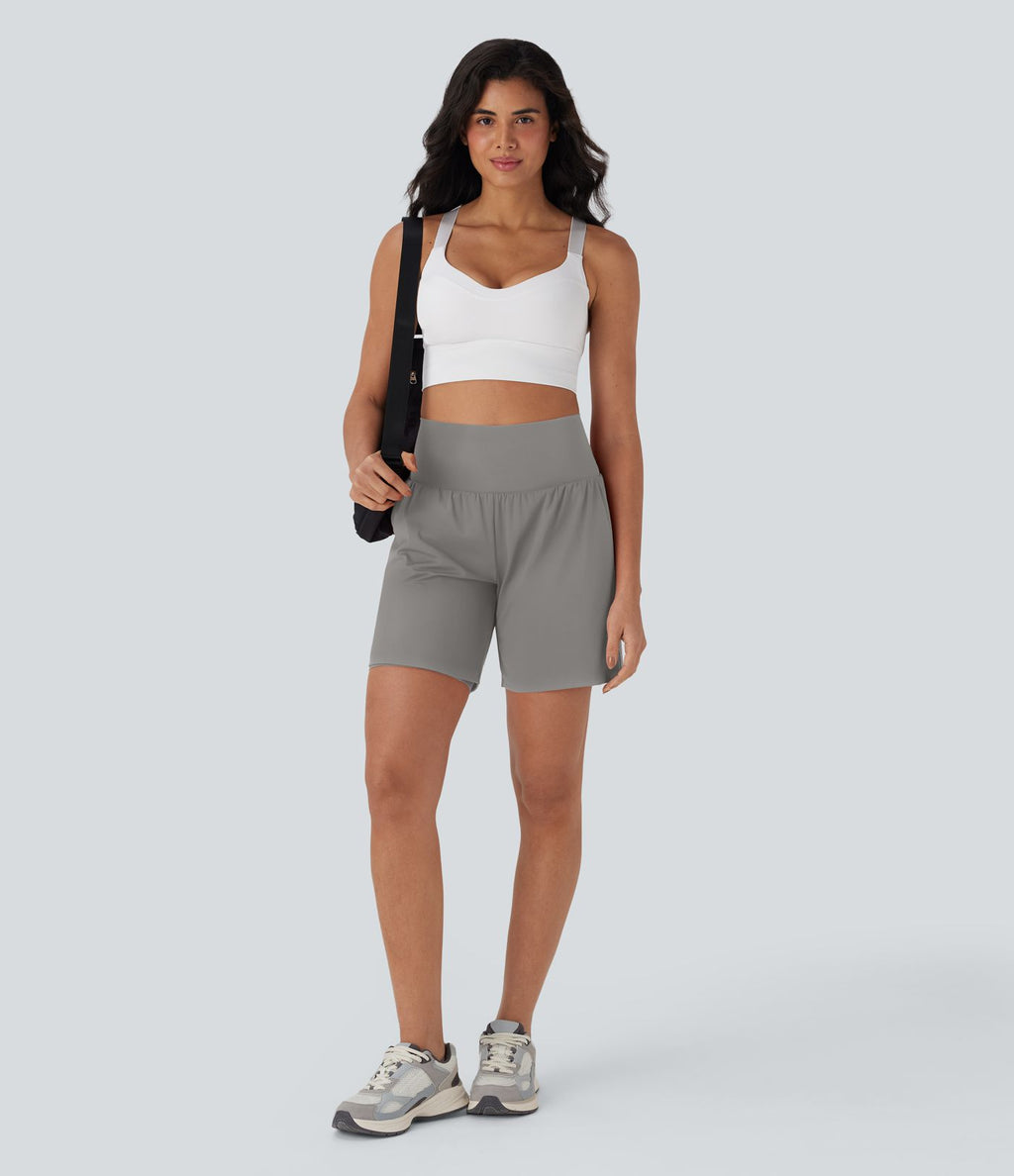 Short de yoga SoftlyZero™ Airy 2-en-1 taille très haute avec poches et effet frais InstantCool 17,5 cm