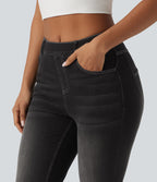 Halara Flex™ Jean bootcut casual taille mi-haute avec poches