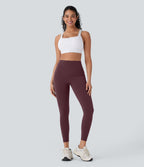 Legging de yoga gainant galbant taille haute avec fronces et poches Halara UltraSculpt™