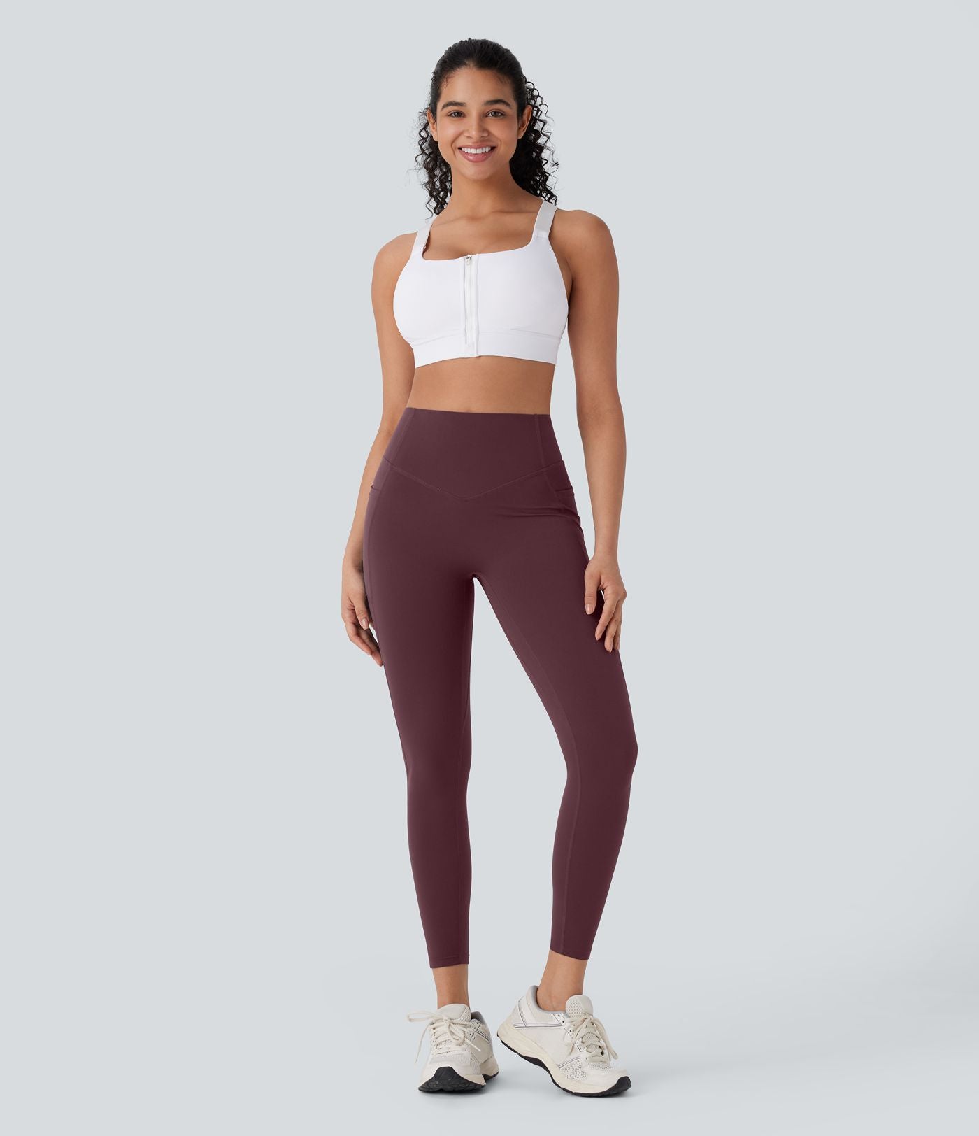 Legging de yoga gainant galbant taille haute avec fronces et poches Halara UltraSculpt™