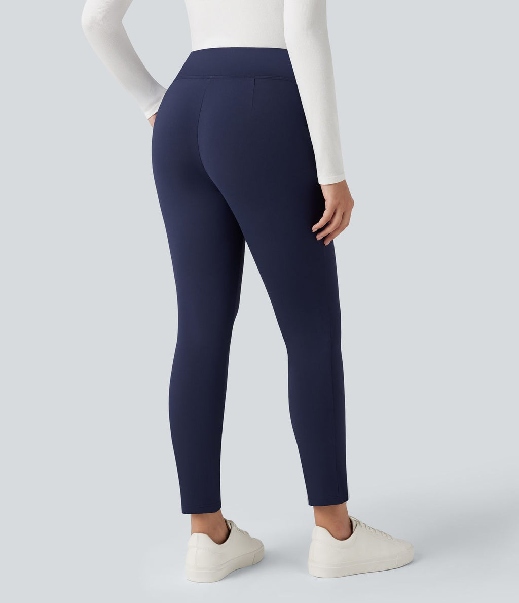 Pantalon tailleur thermique SoftlyZero™ Plush taille en V taille haute avec fermeture éclair et poches