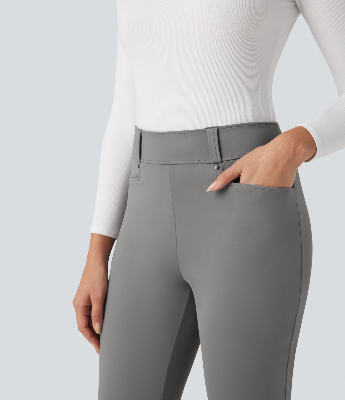 Pantalon de travail fuselé 7/8 taille haute Halara Flex™ DayStretch avec poches