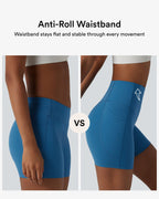 Short cycliste de yoga ventre plat Halara UltraSculpt™, taille haute, anti-roulis, 12,5 cm, avec poches