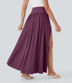 Jupe maxi fluide 2-en-1 gainante taille haute à séchage rapide Breezeful™