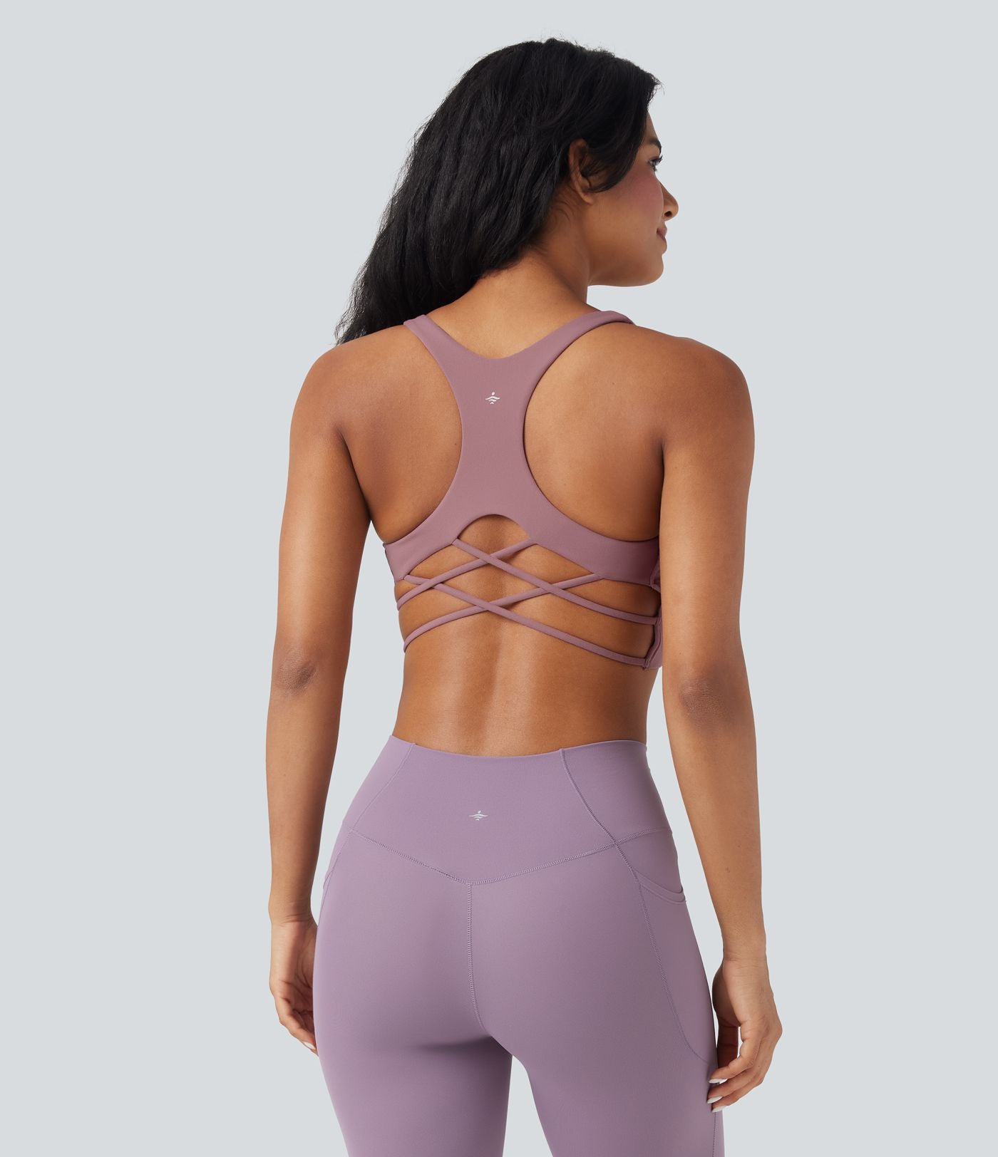 Brassière de sport yoga soutien souple dos nageur à bretelles croisées bonnets A-C