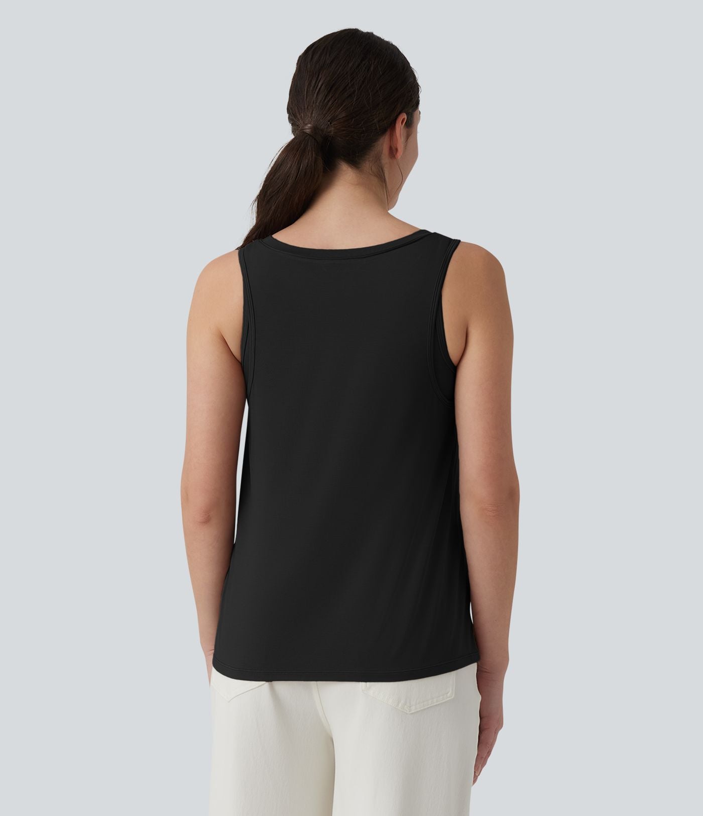 Débardeur casual ample col V avec brassière intégrée