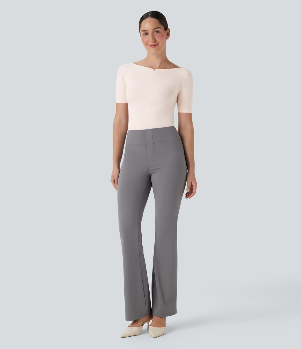 Combinaison de travail lissante décolleté bateau avec bretelles de jambe ajustables sans couture OneForm Seamless Flow - Easy Peasy