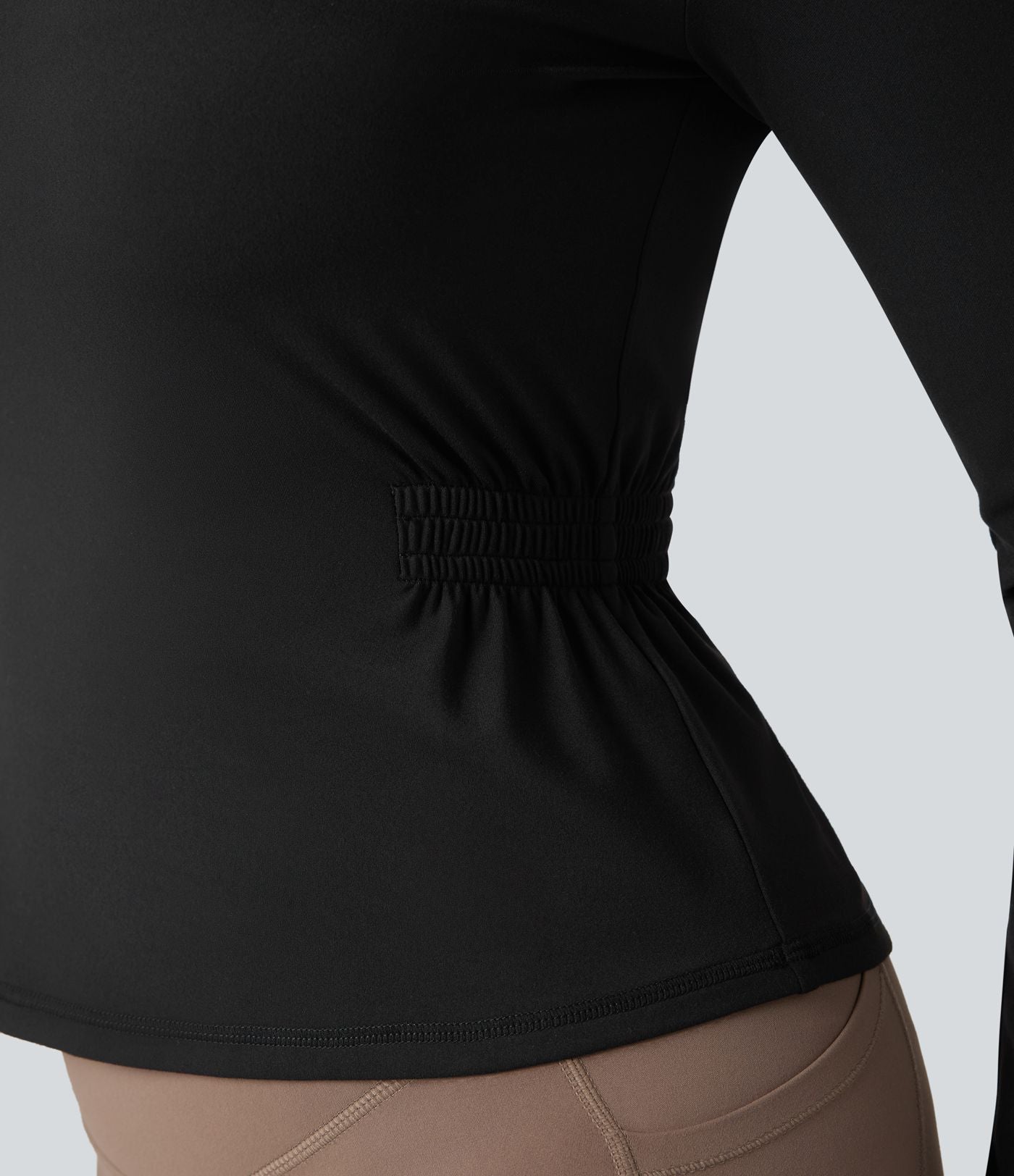 Haut de sport yoga SoftlyZero™ Plush manches longues froncé