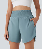 Short de course 2-en-1 Breezeful™ taille haute, poches multiples, ourlet arrondi, séchage rapide 12,5 cm - Longueur prolongée