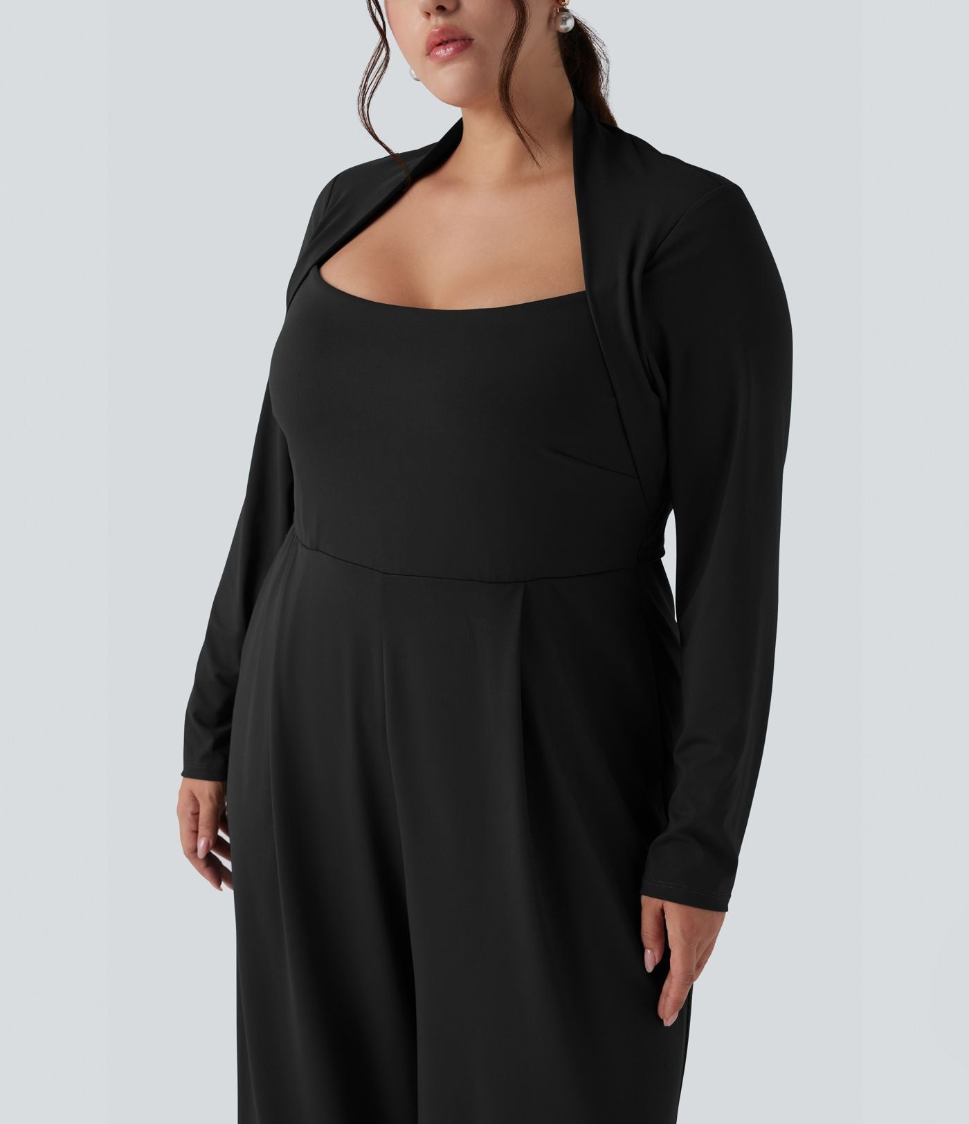 Combinaison grande taille jambe large à manches longues avec poches - Édition Easy Peasy