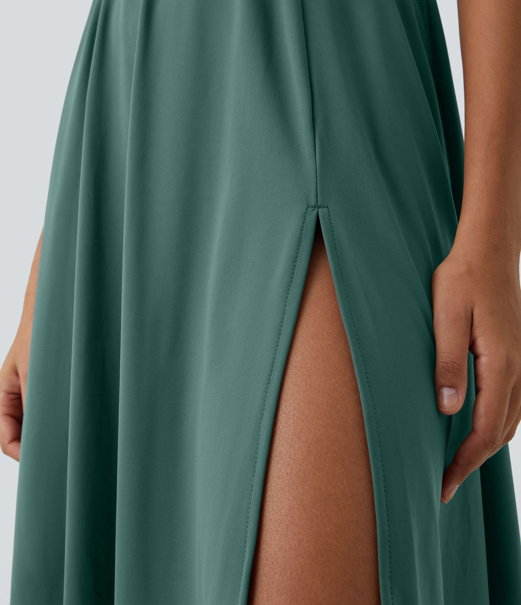 Robe décontractée mi-longue rembourrée A-D