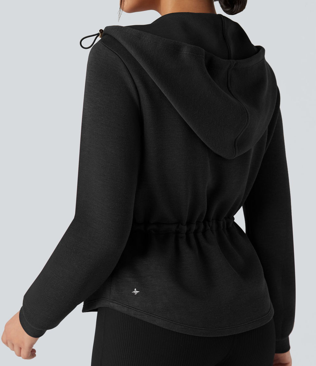 Veste de sport SpacerTek™ à capuche, manches longues, ourlet arrondi