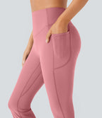 Pantalon de yoga à coupe bootcut gainant galbant taille haute avec effet scrunch et poches Halara UltraSculpt™