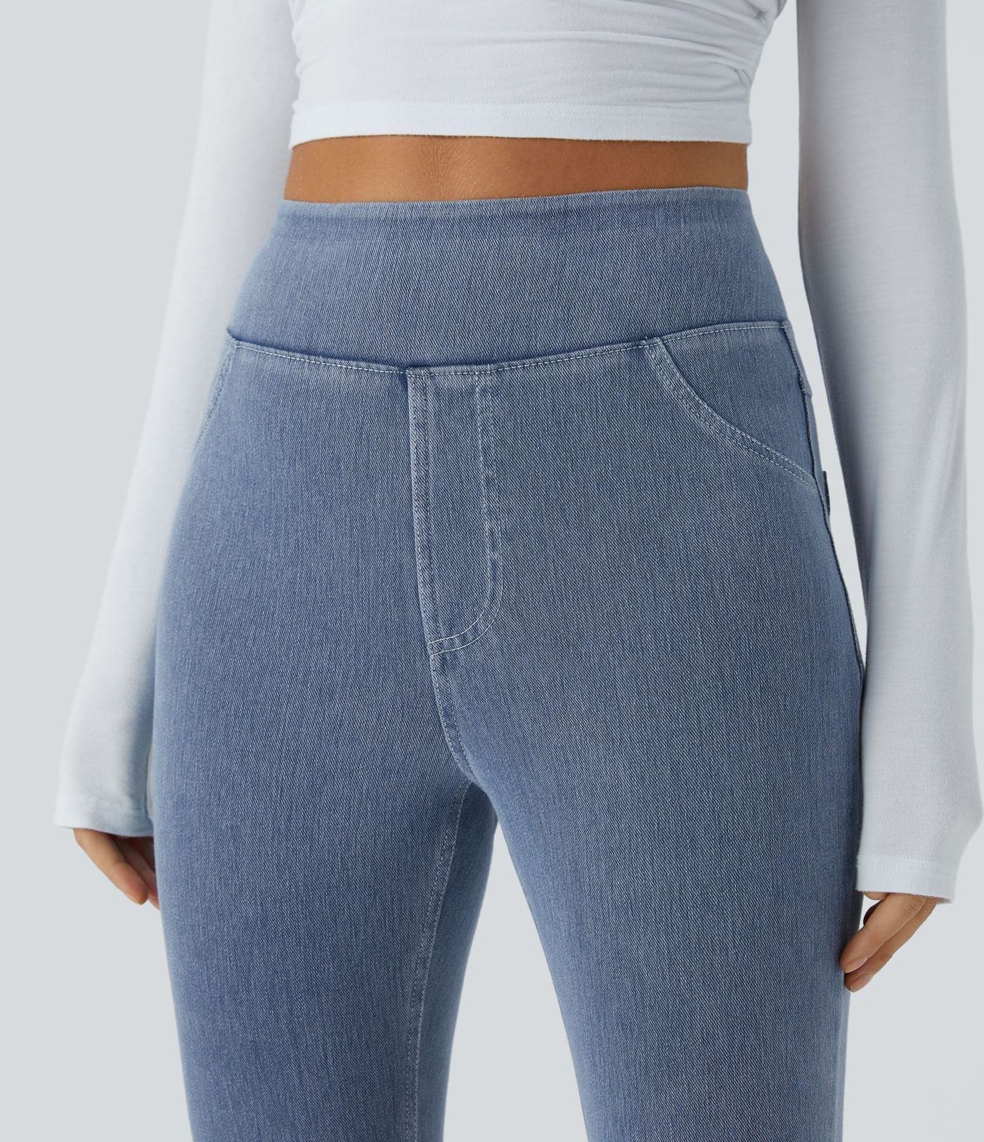 Halara Flex™ Jegging Casual Taille Haute Tricot Extensible Poche Latérale Arrière