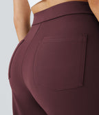 Pantalon taille haute coupe droite DayStretch avec poches