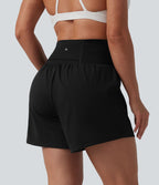 Short de yoga 2-en-1 SoftlyZero™ Airy gainant taille haute effet frais InstantCool avec poches