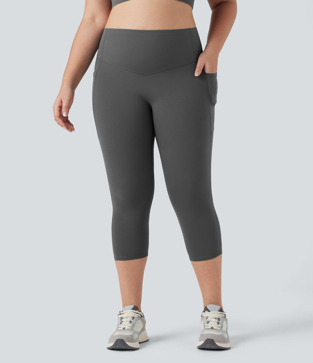 Jupe-short de tennis courte 2-en-1 gainante taille haute avec poches