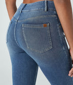 Halara Flex™ Jean skinny Casual Taille Haute Fermeture Éclair Boutonnés Plusieurs Poches Tricot Extensible