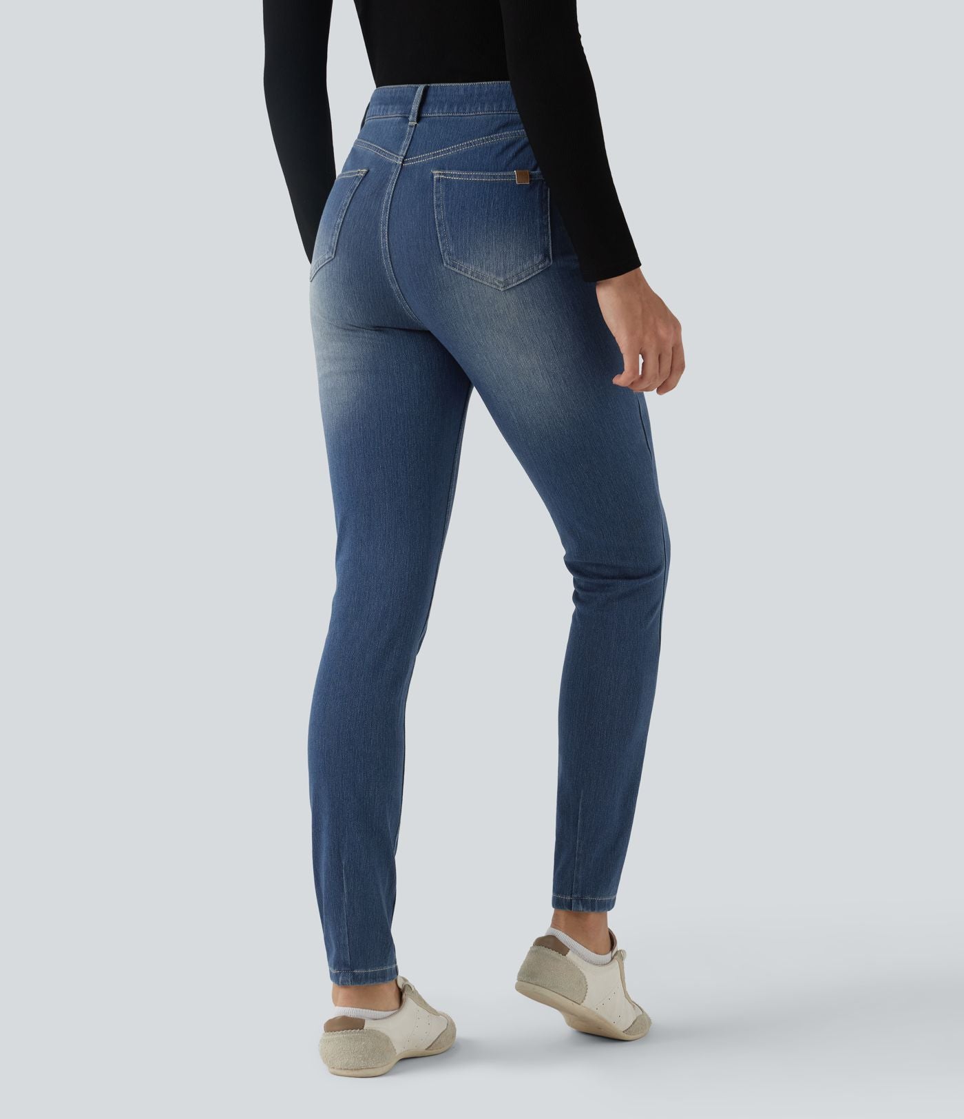 Jean ajusté décontracté Halara Flex™ taille haute avec poches