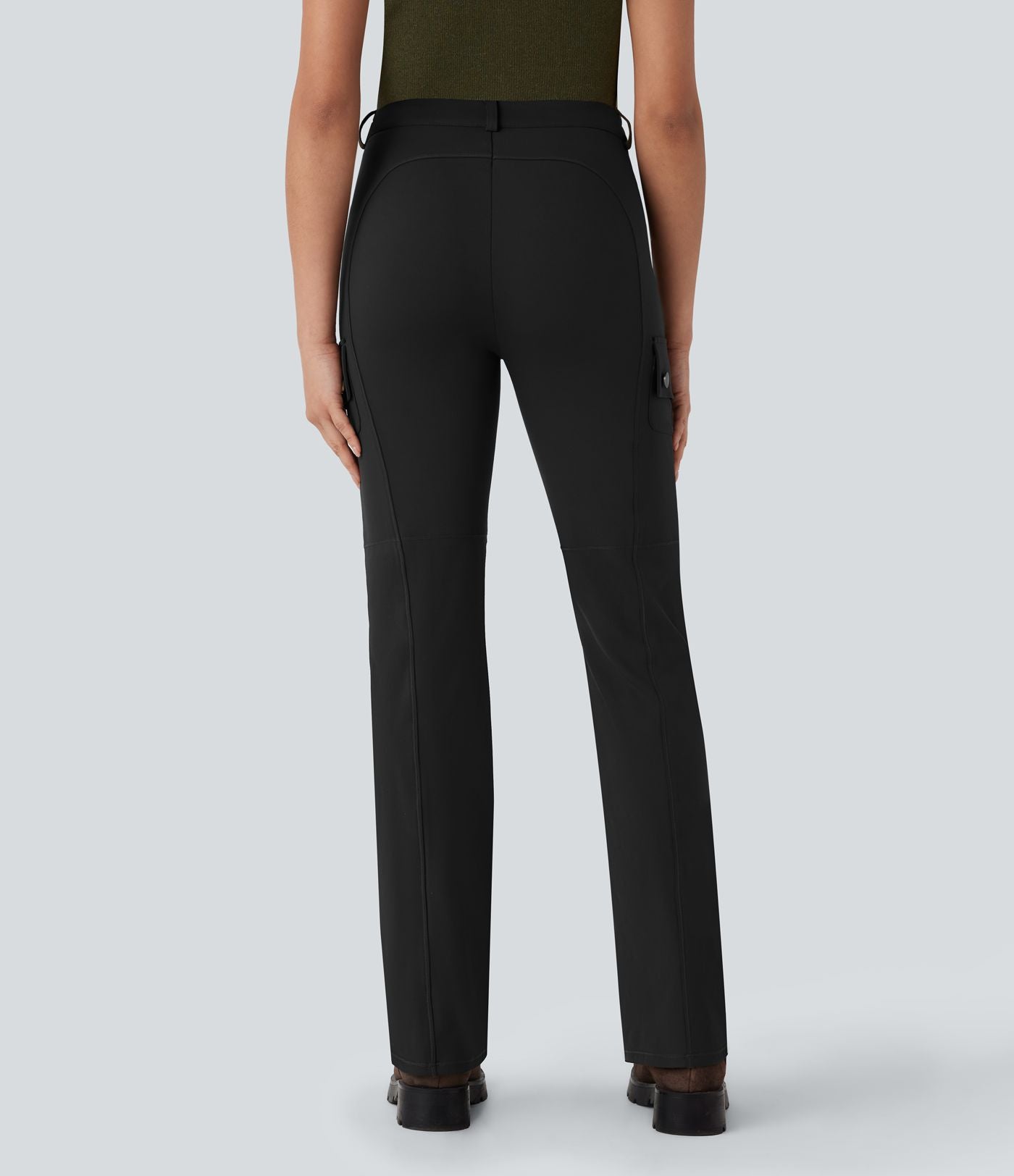 Pantalon cargo bootcut randonnée taille moyenne DayStretch avec poches